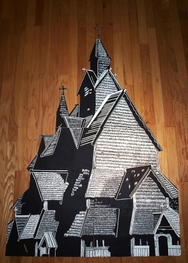 Brannsår - stefanie allen #relief #church #print #allen #stefanie