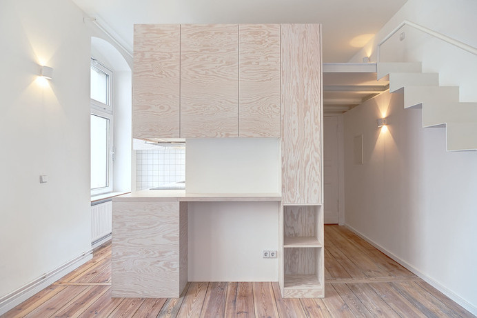 Micro-Apartment: 21 square-meters flat renovated in Berlin #interior #design #decor #deco #decoration