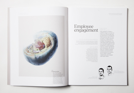 New Frontier Group - Corporate Publishing on Behance #serif #print #book #clean #simple #minimal #layout #editorial #typography