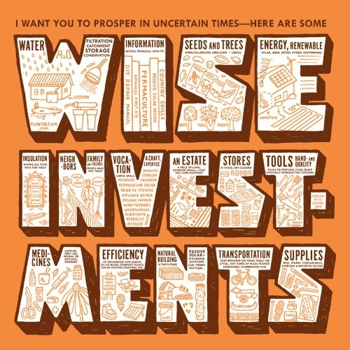 pjchmiel >> Wise Investments Card and Text #investment #illustration #typography