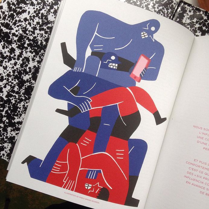 Pablo Grand Mourcel auf Instagram: „Câlin entre copains @influencialemag #influencer #illustration #kneebar #smartphone #ufc“