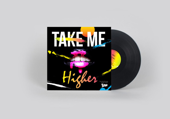 Punkture: Take me higher #album #punkture #lips #cover #artwork #vinyl #mistral #gradient #hop #flour #hip