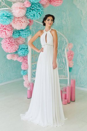 Robe de mariée décontracté simple en plage de traîne courte décolleté dans le dos - photo 1