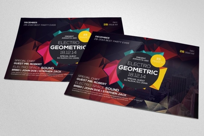 Geometric Electro Trance Flyer