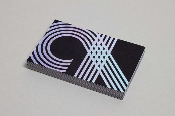 Duplex business card with holographic foil print finish by Build for Chris Allen #chris #holographic #build #business #card #print #finish #allen #foil #duplex