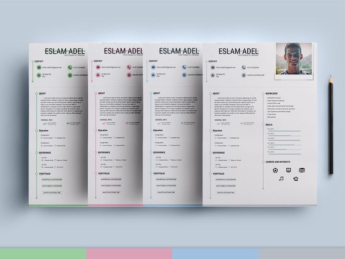 Free Typographic Resume Template with Clean Design