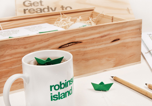 robinson island welcome pack #print #identity #tea #robinson