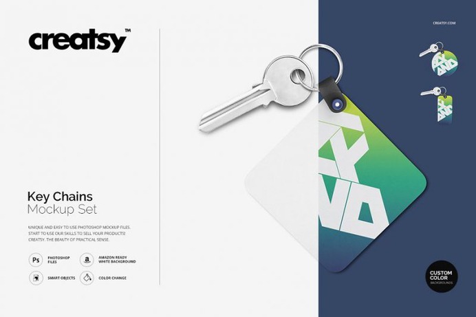 Hotel Keychain Branding Mockup