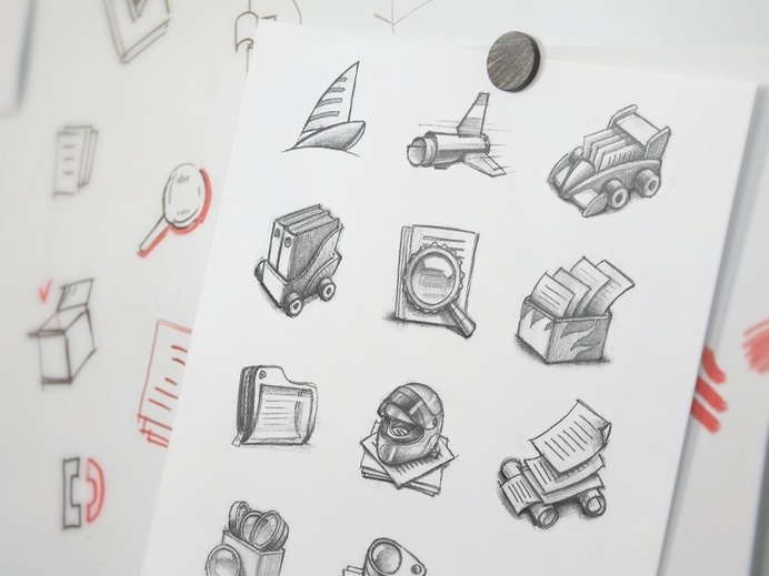 App icons design idea #131: Mac App Icon Sketching by Ramotion http://ramotion.com #dribbble #icon #macos #ramotion #design #...