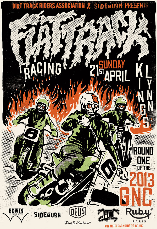Flat Track Racing #skulls #bikers