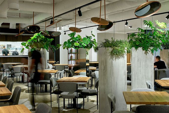 New Interior Concept for the Healthy Food Restaurant by Ponama Architects - InteriorZine