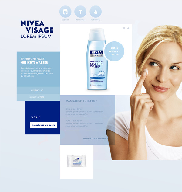 NIVEA / Productsection on Behance #design #nivea #layout #web #beauty