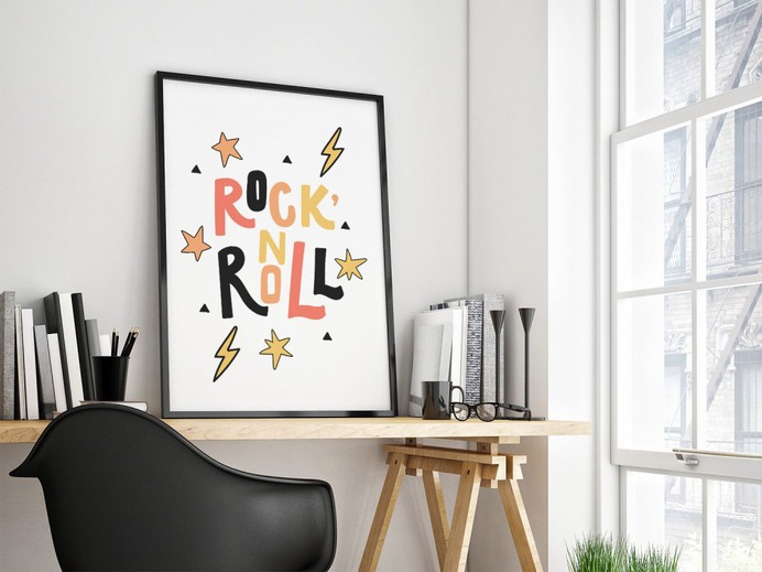 Rock n Roll Nursery Kids Wall Art 1