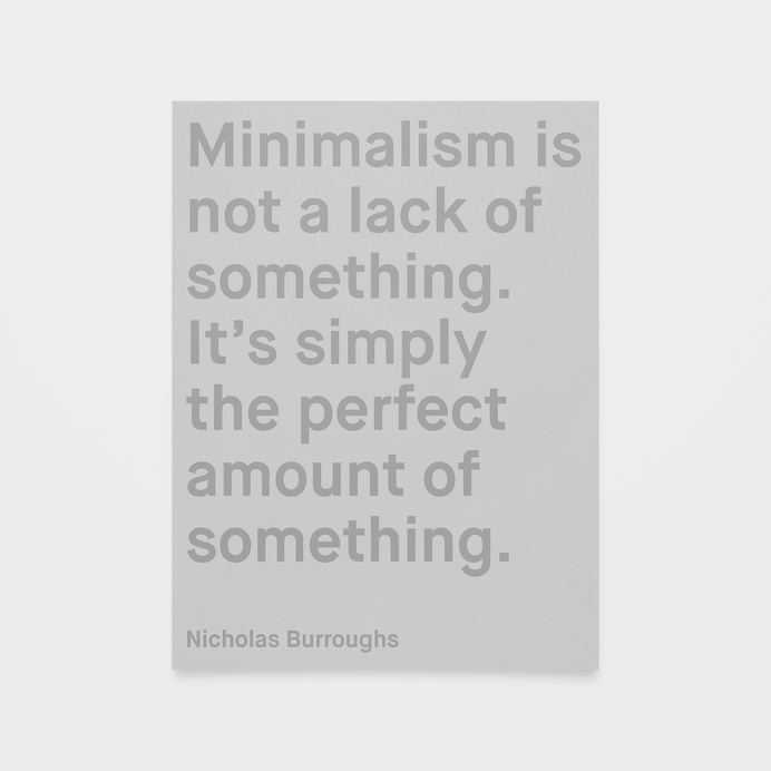 Minimalism #quote #print #minimalism #poster #perfect #type #typography