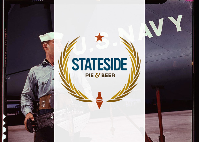 Stateside Pie & Beer Logo #logo #americana #beer #pizza