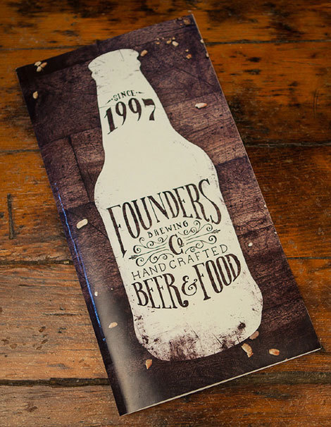 Founders Brewing Menu #beer #design #label #done #hand #typography