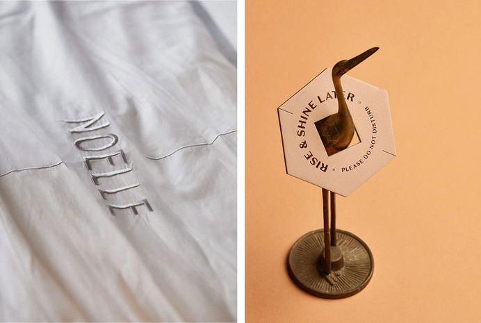 Noelle Identity - Mindsparkle Mag Peck Design Associates designed the Branding and Logo Design, Custom Type Design, Pattern Design, Signage, Wayfinding, Art Direction, Website Design, and Social Media Content for Noelle – a beautiful hotel located in Nashville. #logo #packaging #identity #branding #design #color #photography #graphic #design #gallery #blog #project #mindsparkle #mag #beautiful #portfolio #designer