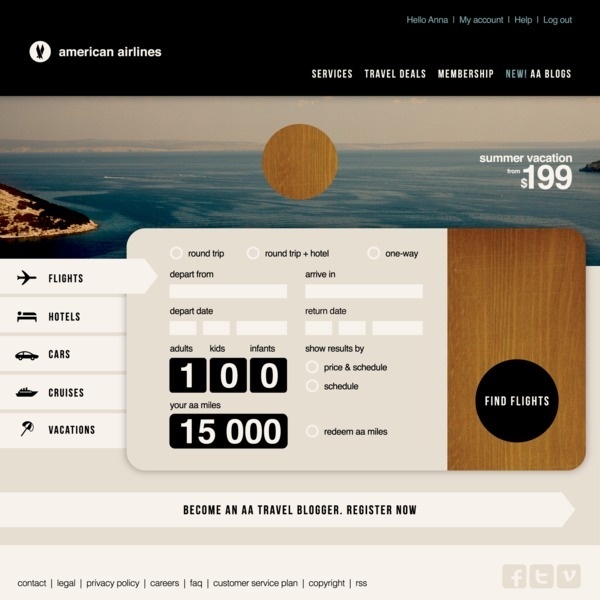 Experimental ID for American Airlines on the Behance Network #web #branding