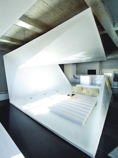 CJWHO ™ (thedesignerpad.com a pad of many folds i want...) #white #design #bedroom #interiors #photography #architecture #bed