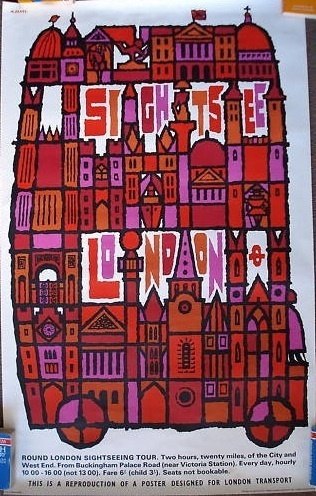 London Sightseeing Tour – by Abram Games #bus #modern #london #mid #poster #century