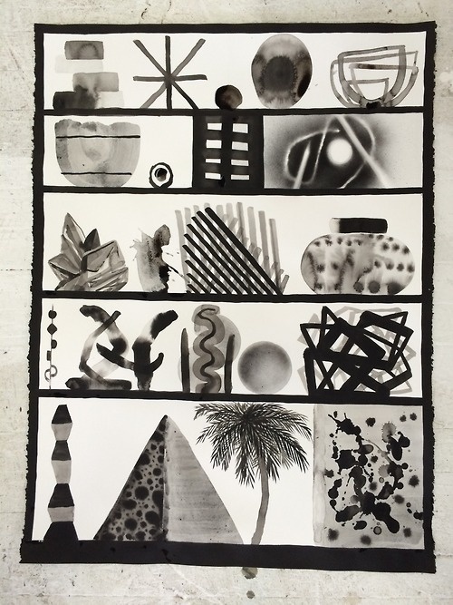 Black and Whites. #white #black #paint #illustration #painting #watercolor