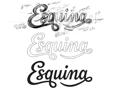 esquina #inspiration #creative #lettered #personalized #design #illustration #logo #hand