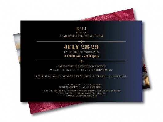 Best Works of Chaiti Mehta Design #font #invite #serif #card #design #graphic #adah #brand #jewelry #gold #type