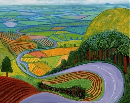 david-hockney-garrowby-hill.jpg 454×360 pixels #hockney #hill #garrowby #painting #david
