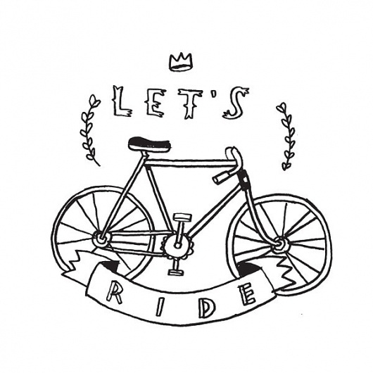 Tattly™ Designy Temporary Tattoos — Let's Ride #tattly #ride #illustration #bike #lets #hand