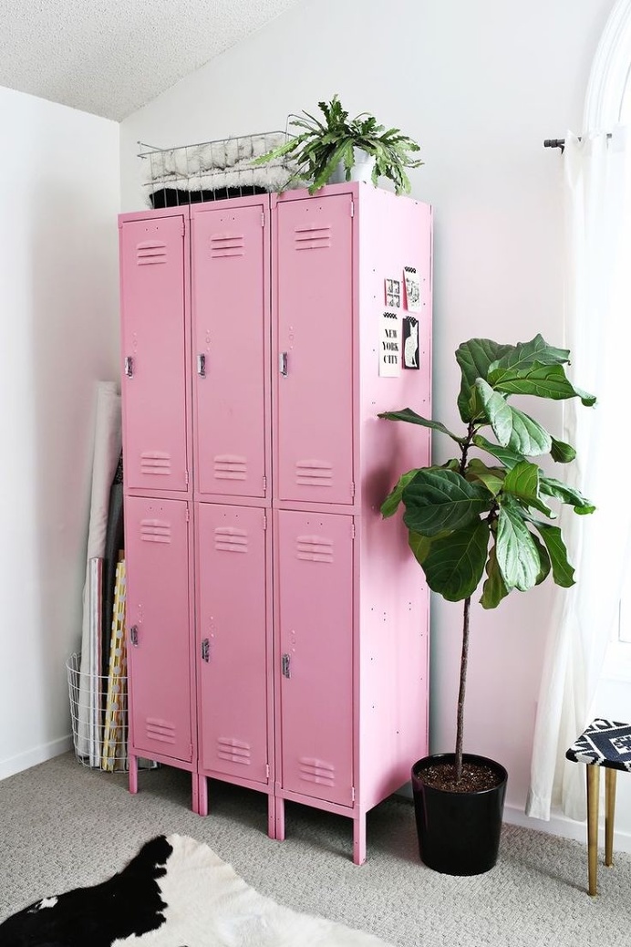 #interior #pink #lockers
