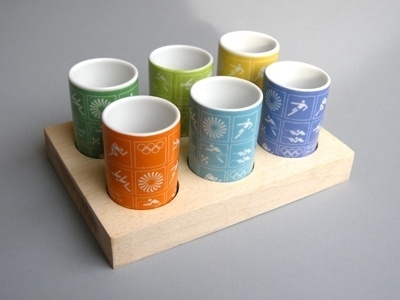 Otl Aicher 1972 Munich Olympics - Ceramics #otl #log #1972 #aicher #pictograms #logo #olympics #ceramic #blue #munich