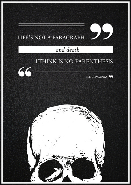 "Parenthesis", 2014 Vector Sector 6 #white #quote #design #graphic #black #illustration #and #graphics #skull #typography