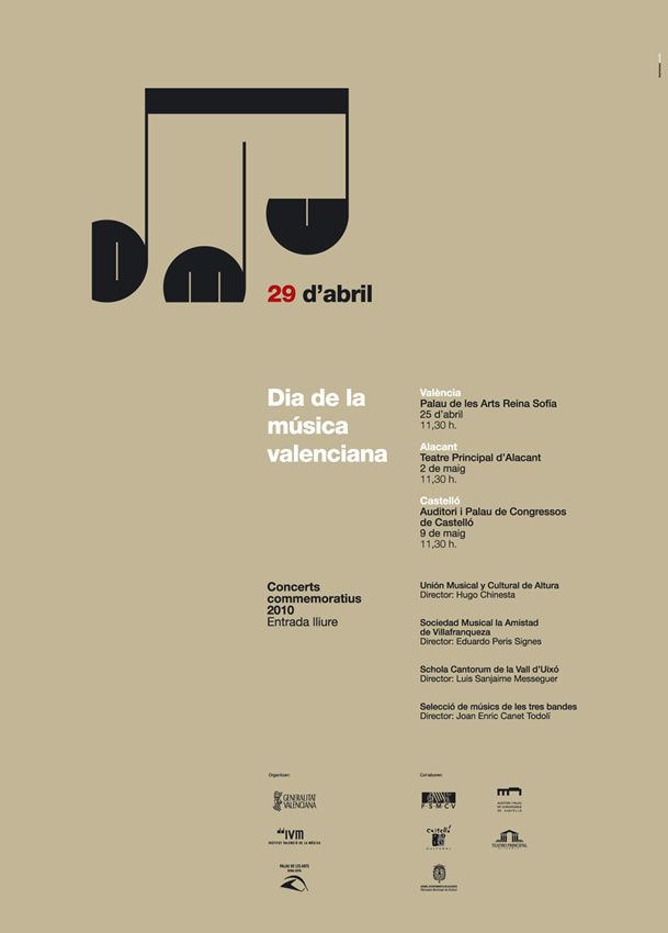 Dia de la música valenciana #graphic design #design #spain