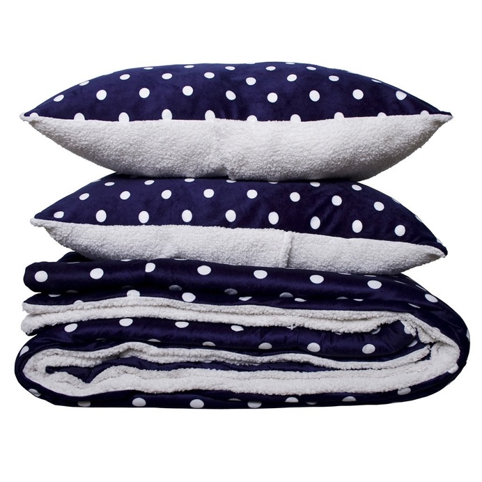 Sherpa Bedding Set Blue 220cm x 240cm