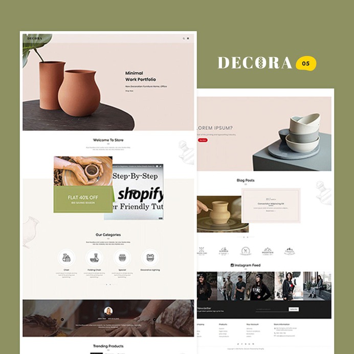 #Decora #Furniture #Interior - #Shopify Multi-Purpose Responsive #Theme | #TemplateTrip #eCommerce #Website #Design