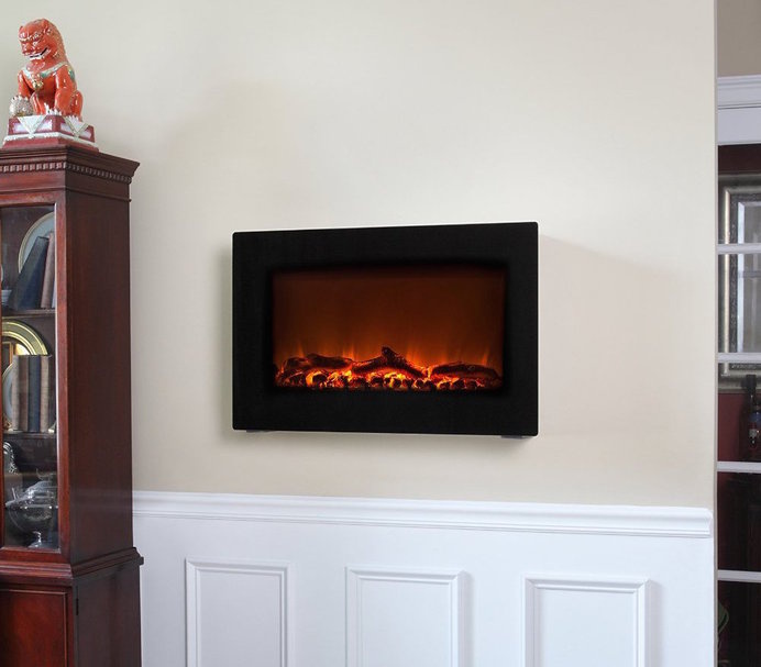 Wall-Mounted Indoor Electric Fireplace #tech #flow #gadget #gift #ideas #cool