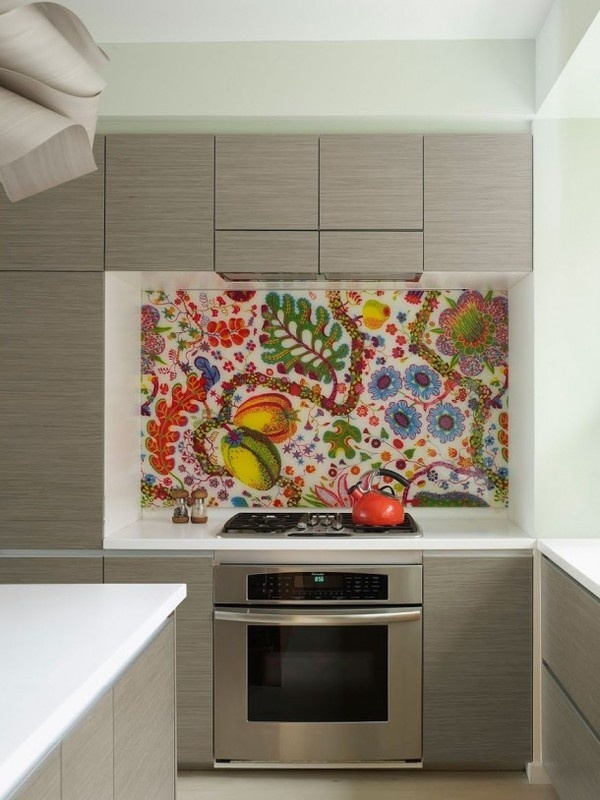 Modern kitchen with art decor #interior #painting #art #kids #apartment #room
