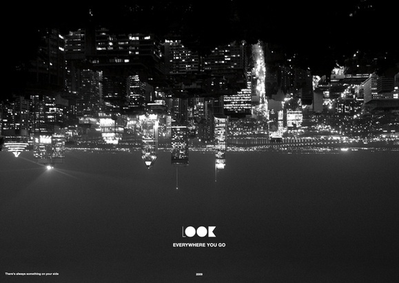 LOOK / a free poster project on the Behance Network #white #you #city #look #black #everywhere #poster #and #typography