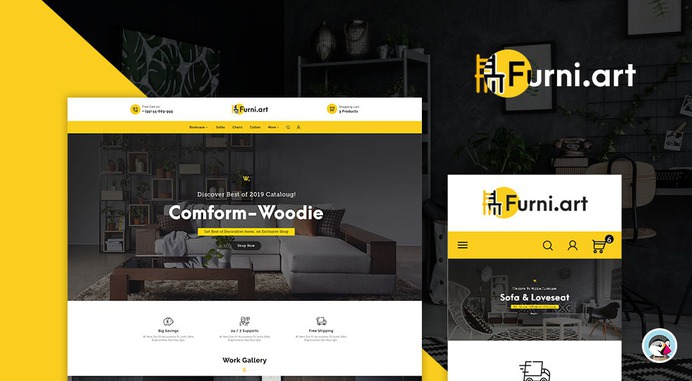 #Furniture #Art & #Home #Decor - #Prestashop #Responsive #Theme | #TemplateTrip #eCommerce #Website #Design #Template