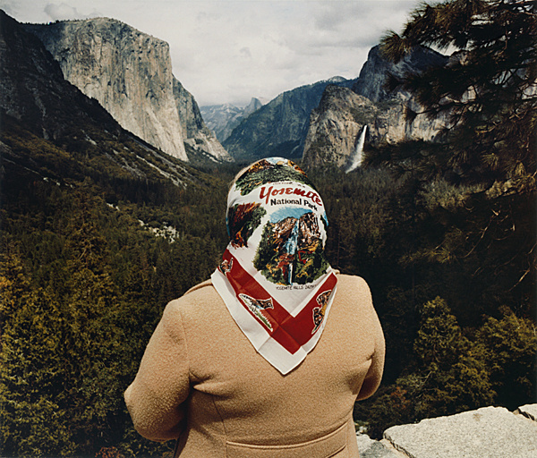Woman with Scarf at Inspiration Point, 1980 #photo #old #mountain #woman
