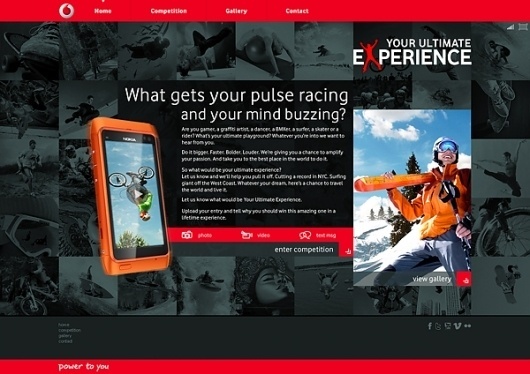 Vodafone - Your Ultimate Experience on the Behance Network #vodafone #design #website #webdesign #layout