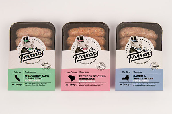 Abe Froman's SausageÂ The Dieline #packaging #sausages #pig