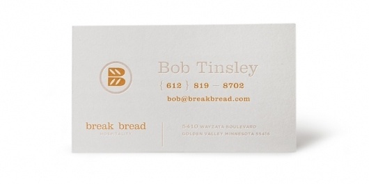 Break Bread Hospitality : Nathan Hinz #logo #card #business #typography