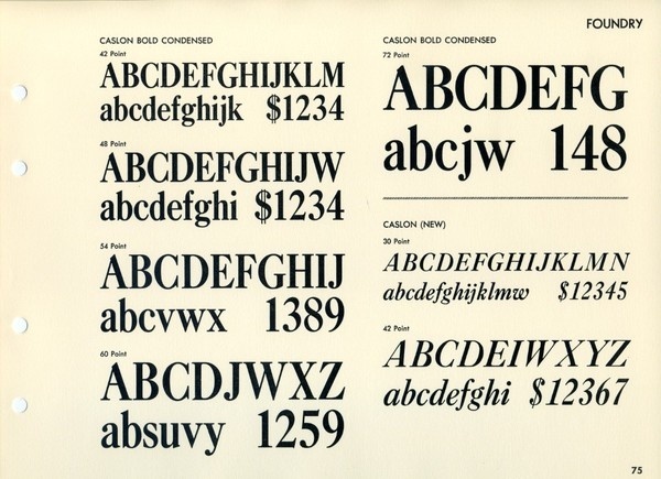 Caslon font specimen #type #specimen #typography
