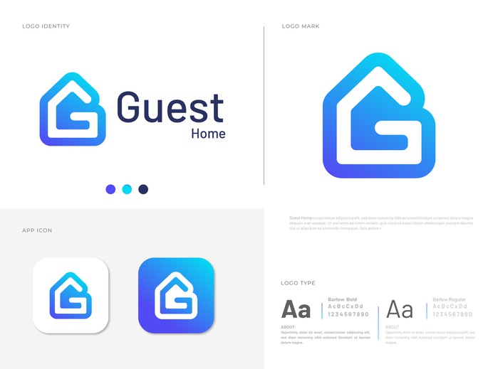 Guest home G letter logo design I am always here to help you. Gmail: mdrakibkhanbd7@gmail.com Website: www.eashinarafath.com