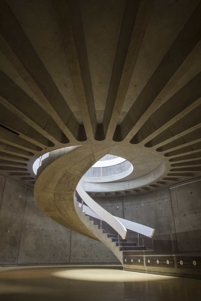 The Gallo-Roman museum of Lyon. Architect: Bernard Zehrfuss, 1975.