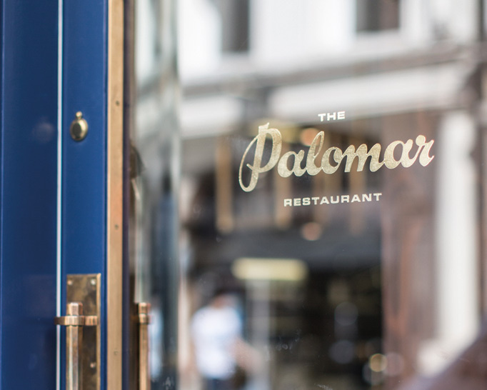 The Palomar #sign #glass #gold #foil