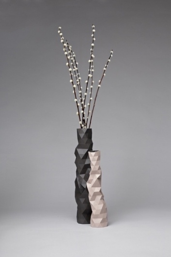 Vases : phil cuttance #vase #geometry #interlocking #product #triangles #mold