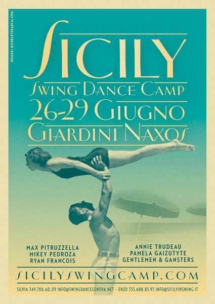 #poster #vintage #retro #lindyhop #swing #sicily #micheletenaglia