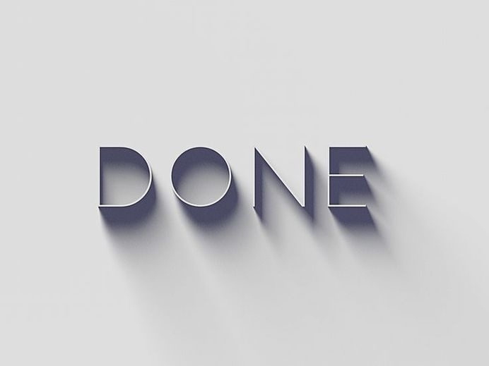 DONE by Ion #long #design #shadow #typography